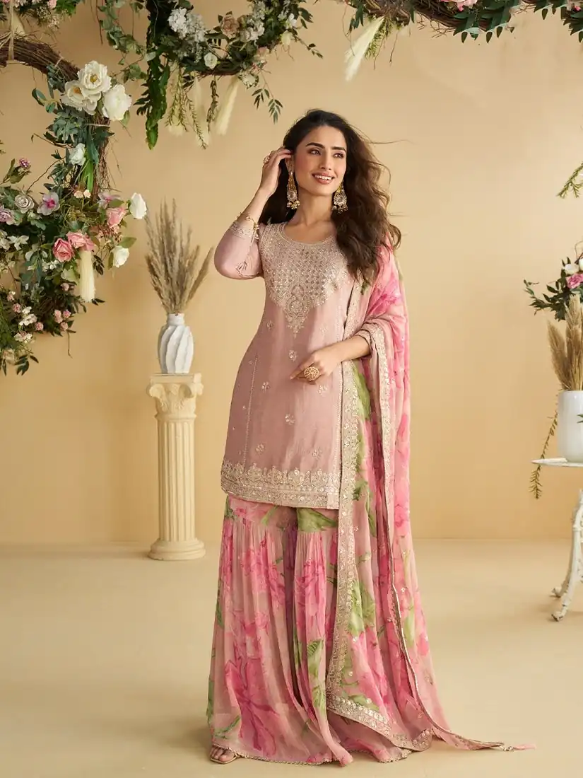 FC 10071 Pink Chinon Silk Salwar Suit with Embroidery Work & Sequins Work. Get it for ₹3049. Delivery 4-6 Working Days. Shop now. | Jump Suits, Salwar suit, Casual Suits, Creative suits, Designer Suits, Palazzo Suits, Party Wear Suits, Patiala Suits, Straight Suits