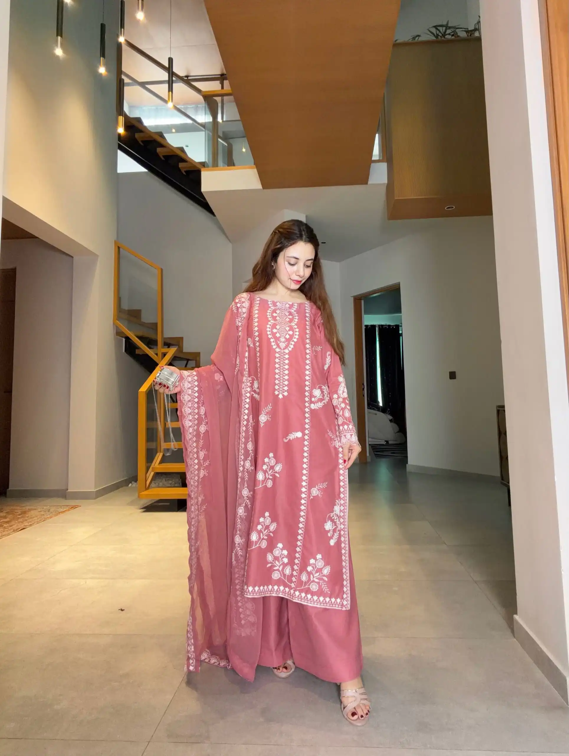 LG 2151 Peach Mul Chanderi Salwar Suit with Embroidery Work & Sequins Work. Festive Deal ₹2399. Delivery 4-6 Working Days. Shop nowp | Jump Suits, Salwar suit, Casual Suits, Creative suits, Designer Suits, Palazzo Suits, Party Wear Suits, Patiala Suits, Straight Suits