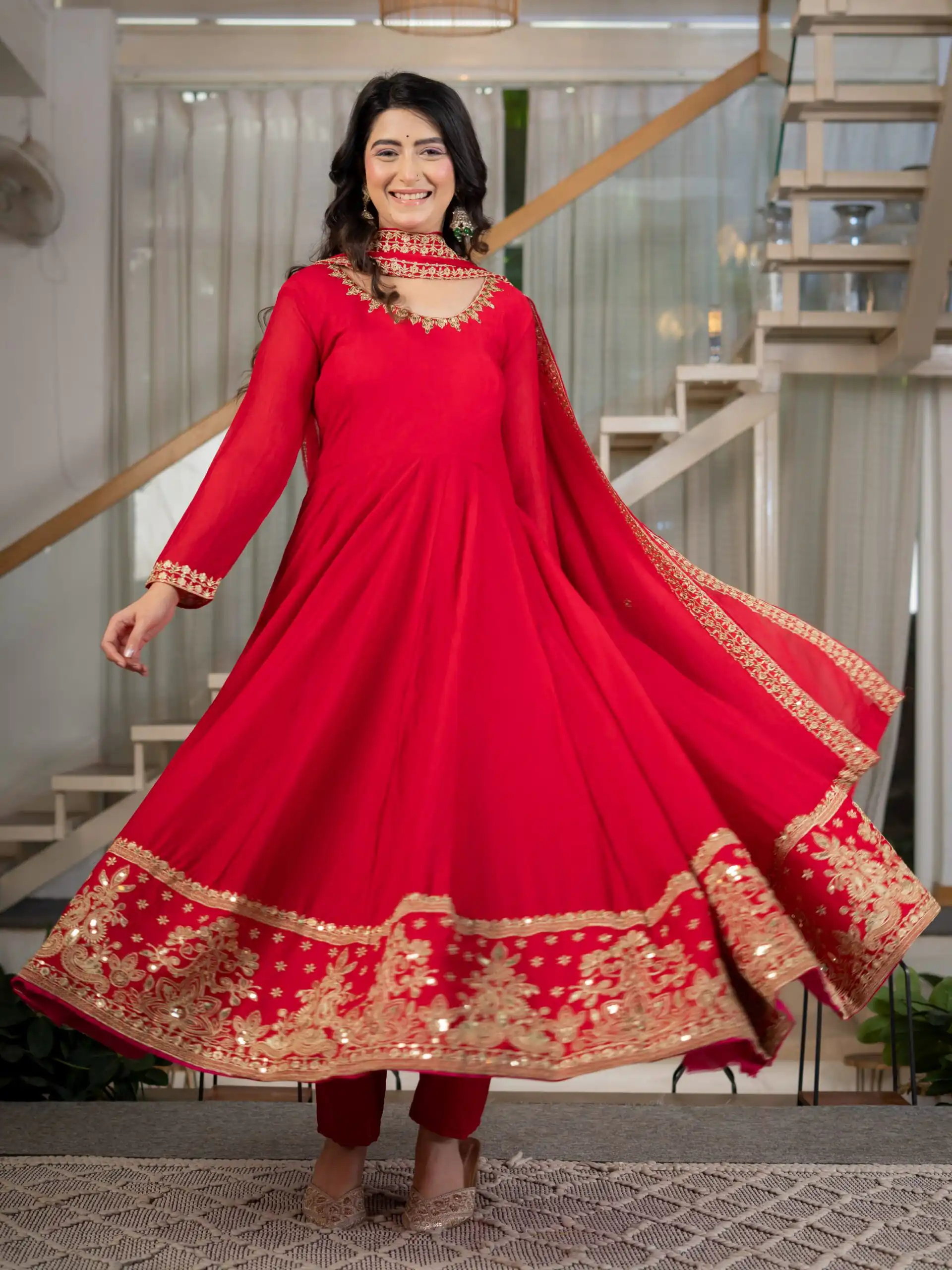 ND 5080 Red Rangoli Silk Perfect for Wedding, Party, Holi, Pooja, Anniversary – Salwar Suit. Get it for ₹2849. Delivery 4-6 Working Days. Shop now. | Jump Suits, Salwar suit, Casual Suits, Creative suits, Designer Suits, Palazzo Suits, Party Wear Suits, Patiala Suits, Straight Suits