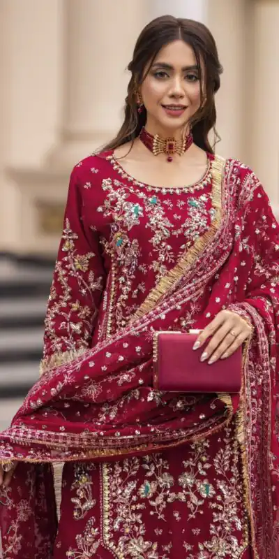 SRK 5333 Maroon Faux Georgette Salwar Suit with Mirror Work & Embroidery Work. Get it for ₹2799. Delivery 4-6 Working Days. Shop now. | Jump Suits, Salwar suit, Casual Suits, Creative suits, Designer Suits, Palazzo Suits, Party Wear Suits, Patiala Suits, Straight Suits
