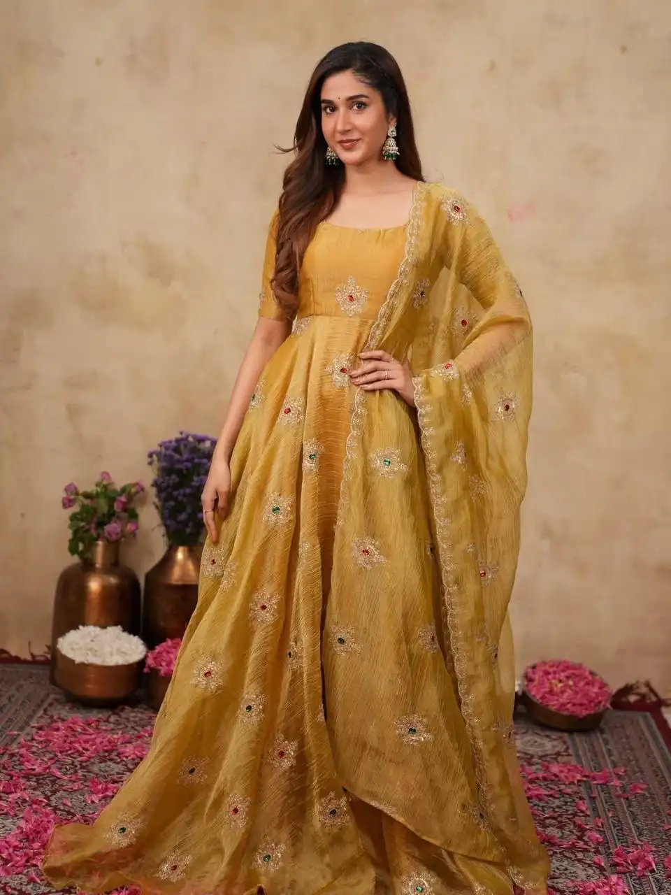 KD 1651 Mastered in Salsa Silk Embroidery Work & Sequins Work Gown . Get it for ₹2449. Delivery 4-6 Working Days. Online Shop now. | Gowns, Bollywood Gowns, Creative Gowns, Designer Gowns, Embroidered Gowns, Party Wear Gowns