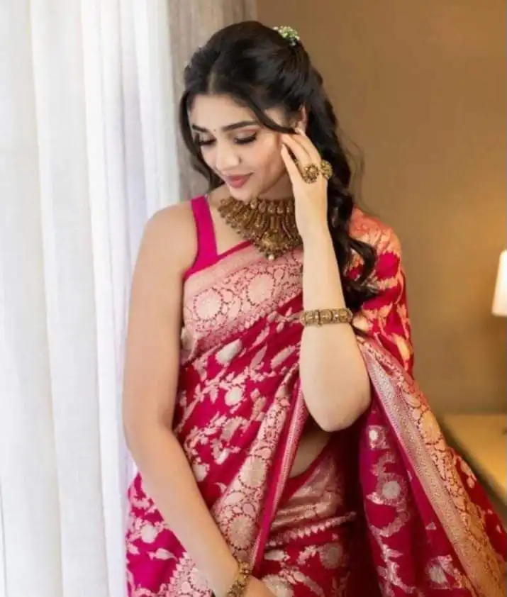 KP 6016 Pink   Color Soft Lichi Silk Jacquard On All Over Saree Casual, Party Wear, Wedding, Events Etc. Expected Delivery 4-6 Working Days @1549/- | Sarees, Bollywood Sarees, Creative Sarees, Designer Sarees, Embroidered Sarees, Ethnic Saree, Modern Digital sarees, Party Wear Sarees