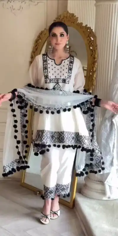 RTC 6070 White in Color Natural Crepe Embroidery Work Salwar Suit . Affordable Price ₹3099. Delivery 4-6 Working Days. Shop now. | Jump Suits, Salwar suit, Casual Suits, Creative suits, Designer Suits, Palazzo Suits, Party Wear Suits, Patiala Suits, Straight Suits