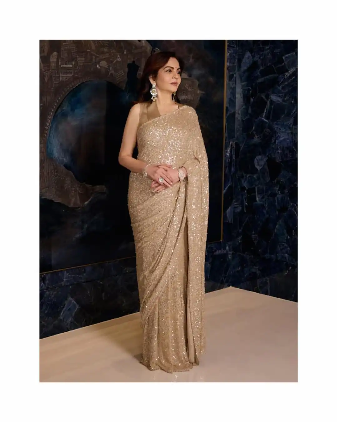 DF 3449 Gold Color Georgette Khichdi Sequence Work Saree Casual, Wedding, Festive, Events . Expected Delivery  4-6 Working Days @2099/- only                                                                                                                                           | Sarees, Bollywood Sarees, Creative Sarees, Designer Sarees, Embroidered Sarees, Ethnic Saree, Modern Digital sarees, Party Wear Sarees