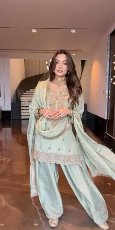 BE 515 Light Pista in Chinon Embroidery Work & Sequins Work Salwar Suit . Special Price ₹2399. Delivery 4-6 Working Days. Shop now. | Jump Suits, Salwar suit, Casual Suits, Creative suits, Designer Suits, Palazzo Suits, Party Wear Suits, Patiala Suits, Straight Suits