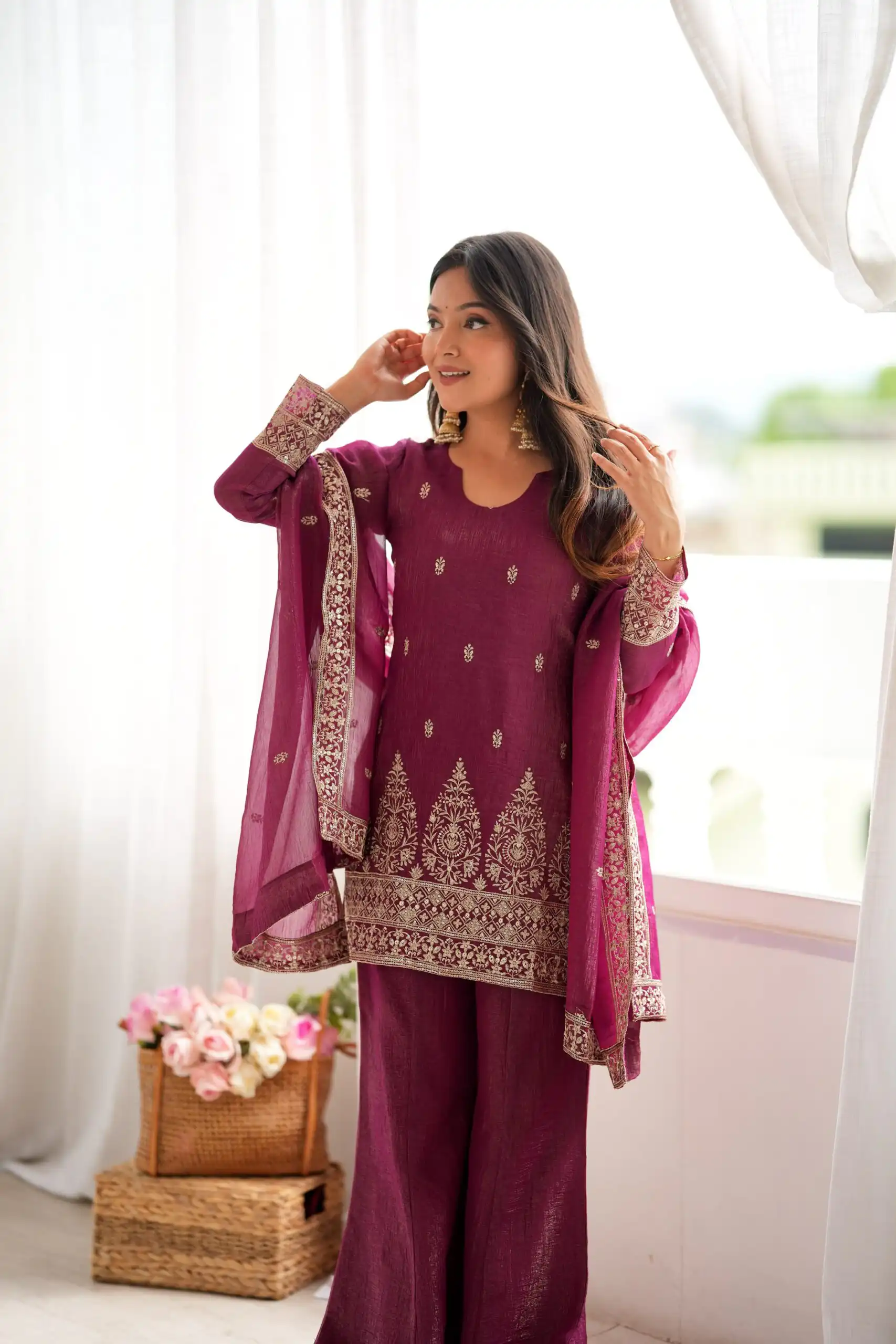 KB 316 Maroon Crunchy Silk Salwar Suit with Embroidery Work. Wedding, Party, Festive, Events Best Price ₹2299. Delivery 4-6 Working Days. Shop now. | Jump Suits, Salwar suit, Casual Suits, Creative suits, Designer Suits, Palazzo Suits, Party Wear Suits, Patiala Suits, Straight Suits