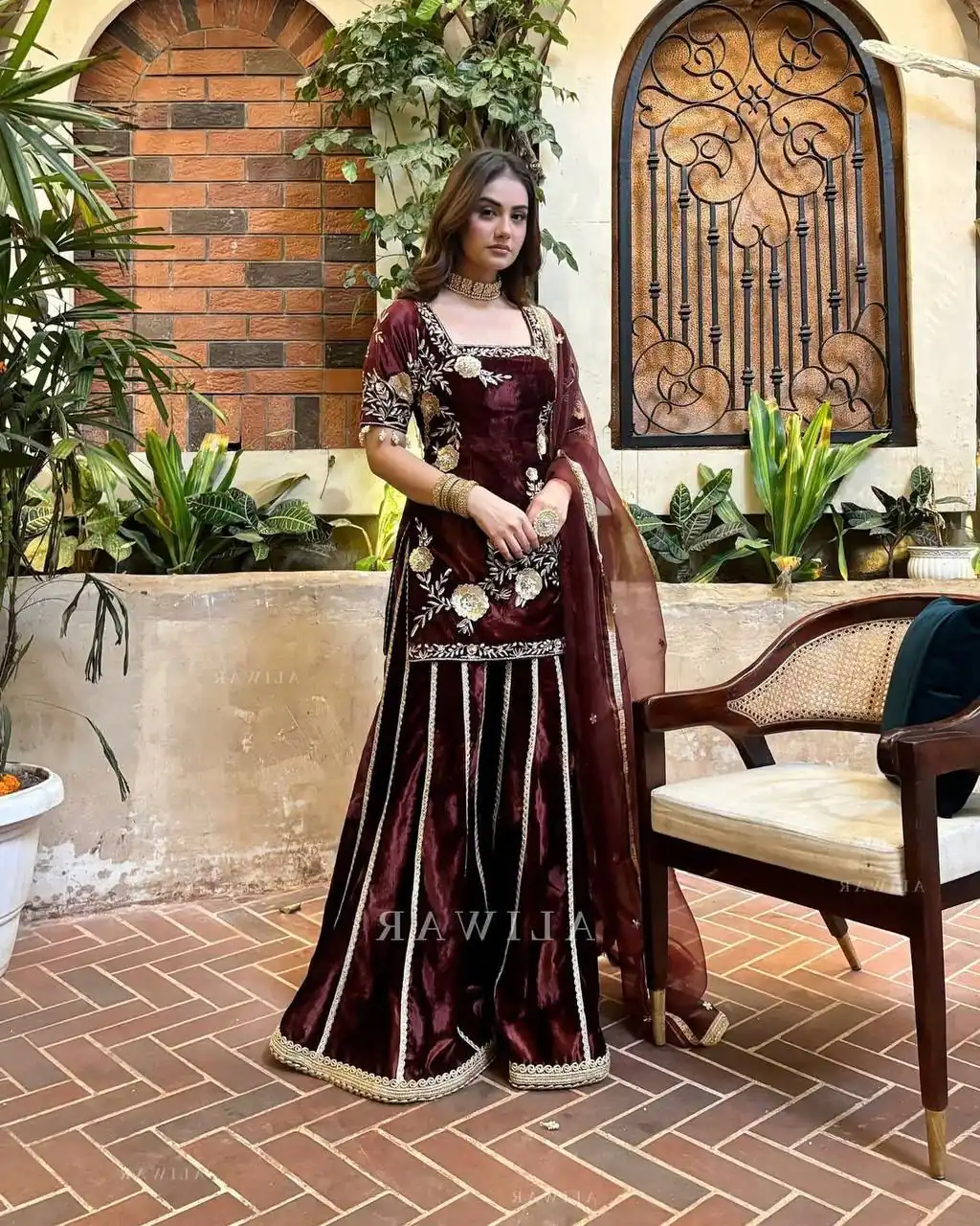 MD 3028 Maroon Viscose Velvet Salwar Suit with Embroidery Work & Lace Work. Grab it for ₹2349. Delivery 4-6 Working Days. Shop now. | Jump Suits, Salwar suit, Casual Suits, Creative suits, Designer Suits, Palazzo Suits, Party Wear Suits, Patiala Suits, Straight Suits