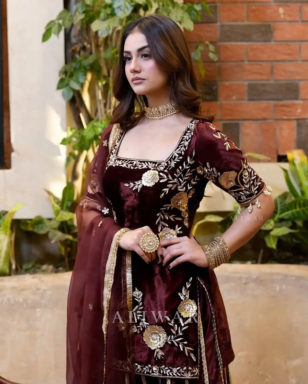 MD 3028 Maroon Viscose Velvet Salwar Suit with Embroidery Work & Lace Work. Grab it for ₹2349. Delivery 4-6 Working Days. Shop now. | Jump Suits, Salwar suit, Casual Suits, Creative suits, Designer Suits, Palazzo Suits, Party Wear Suits, Patiala Suits, Straight Suits