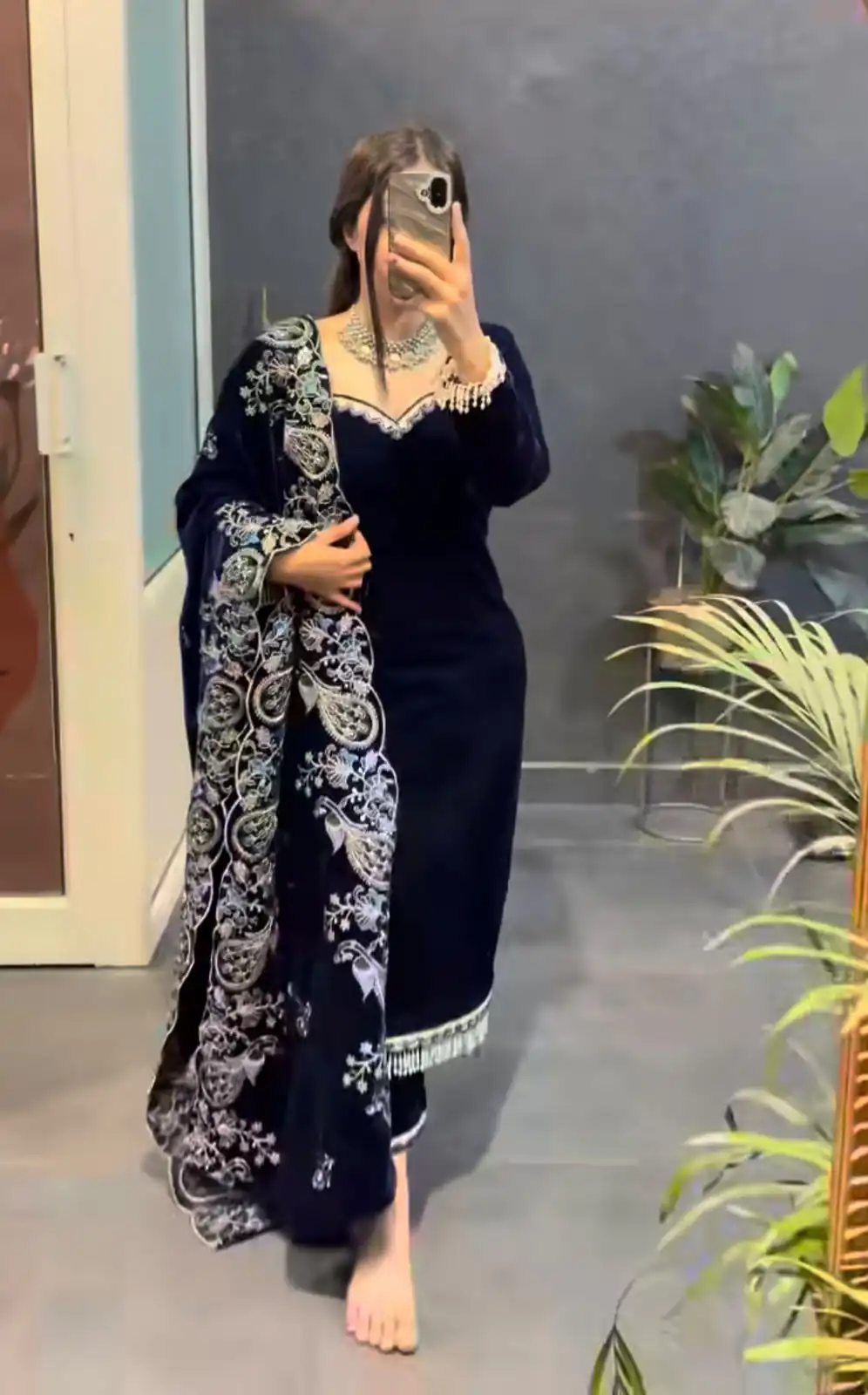 MF 486 Navy Blue Viscose Velvet Salwar Suit with Embroidery Work & Lace Work. Grab it for ₹2349. Delivery 4-6 Working Days. Shop now. | Jump Suits, Salwar suit, Casual Suits, Creative suits, Designer Suits, Palazzo Suits, Party Wear Suits, Patiala Suits, Straight Suits