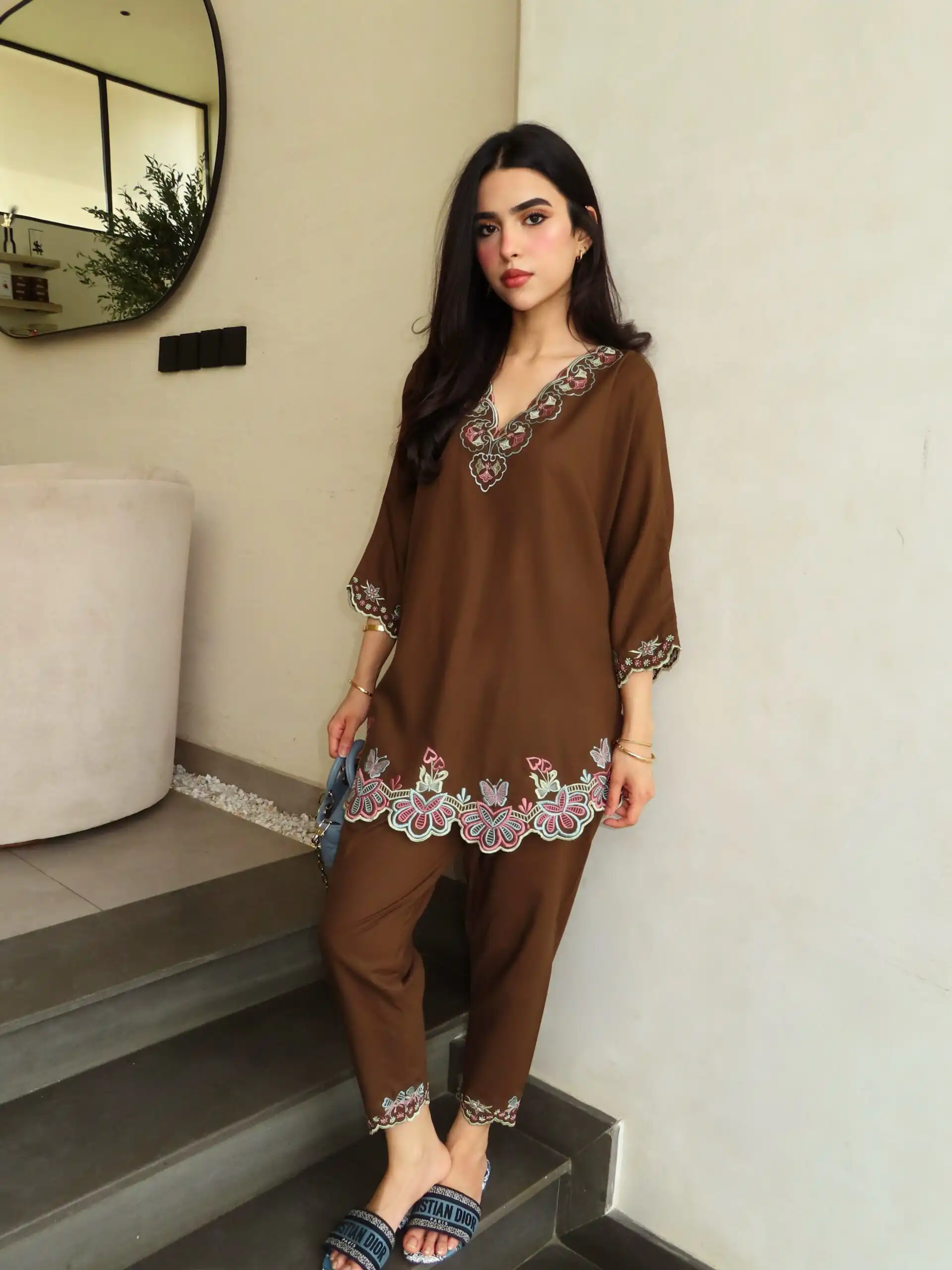 BE 511 Brown colour Trendy Brown French Crape Embroidery Work Kurti Get it for ₹1999. Delivery 4-6 Working Days. Shop now. | Kurti, Bollywood Kurti, Creative Kurtis, Designer Kurti, Party Wear Kurti, Selfie Kurti