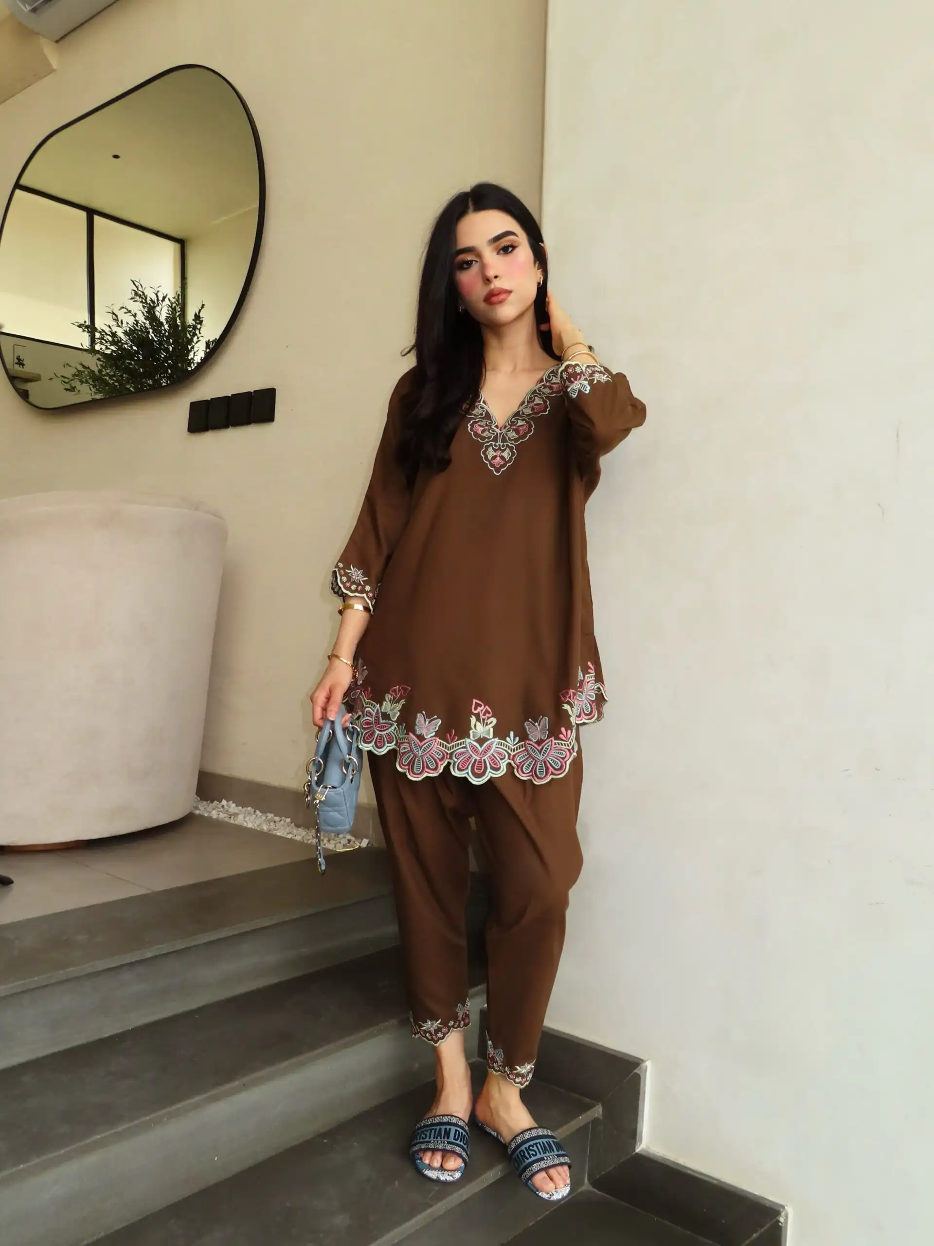 BE 511 Brown colour Trendy Brown French Crape Embroidery Work Kurti Get it for ₹1999. Delivery 4-6 Working Days. Shop now. | Kurti, Bollywood Kurti, Creative Kurtis, Designer Kurti, Party Wear Kurti, Selfie Kurti