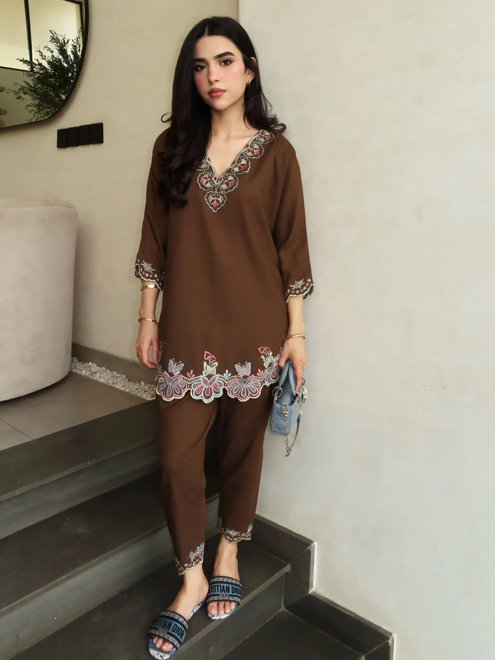 BE 511 Brown colour Trendy Brown French Crape Embroidery Work Kurti Get it for ₹1999. Delivery 4-6 Working Days. Shop now. | Kurti, Bollywood Kurti, Creative Kurtis, Designer Kurti, Party Wear Kurti, Selfie Kurti