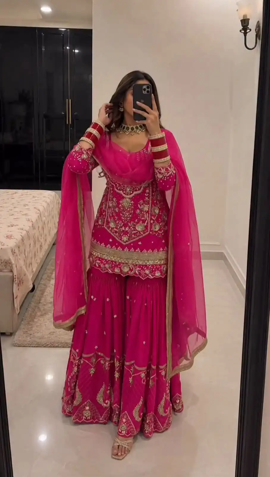 KF 1736 Pink Faux Georgette Salwar Suit with Mirror Work & Embroidery Work. Get it for ₹2449. Delivery 4-6 Working Days. Shop now. | Jump Suits, Salwar suit, Casual Suits, Creative suits, Designer Suits, Palazzo Suits, Party Wear Suits, Patiala Suits, Straight Suits