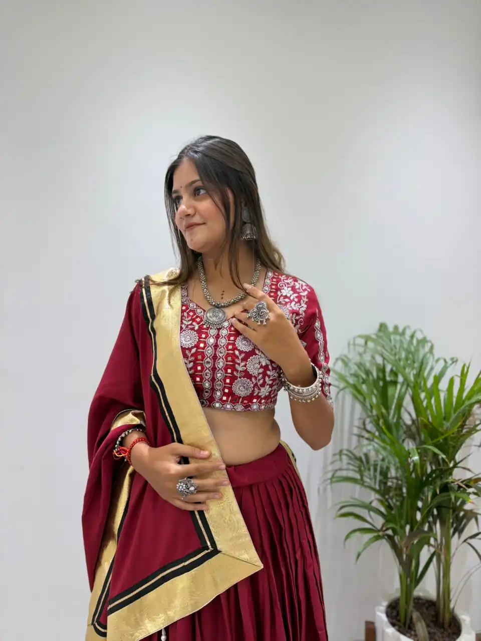 BE 507 Red Color Rayon Embroidery Work & Cowrie Work Lehenga Choli . Grab it for ₹1999. Delivery 4-6 Working Days. Shop now. | Lehenga, Bollywood Lehenga, Creative Lehenga, Designer Lehenga, Embroidered Lehenga, Party Wear Lehenga